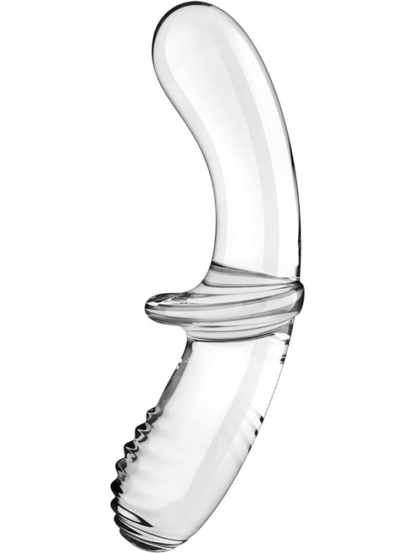 SATISFYER - DOUBLE CRYSTAL DILDO TRANSPARENTE