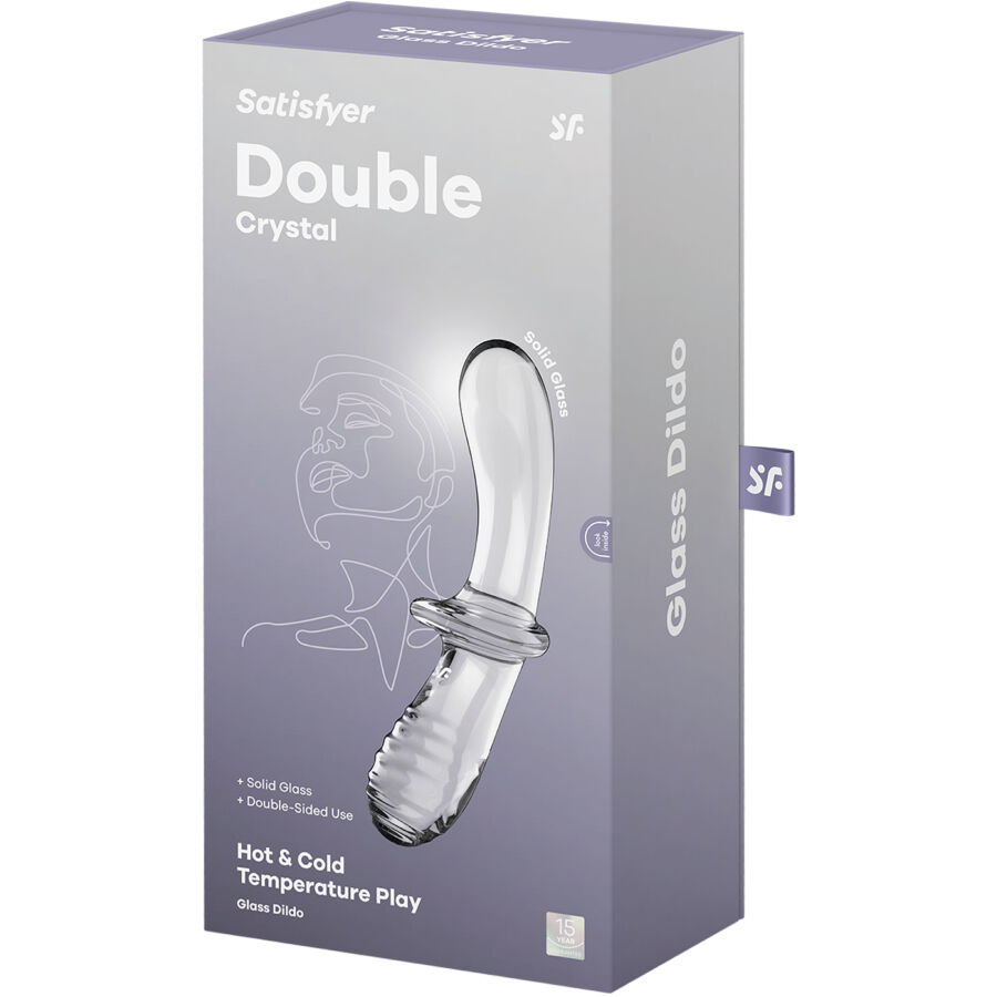 SATISFYER - DOUBLE CRYSTAL DILDO TRANSPARENTE - Image 5