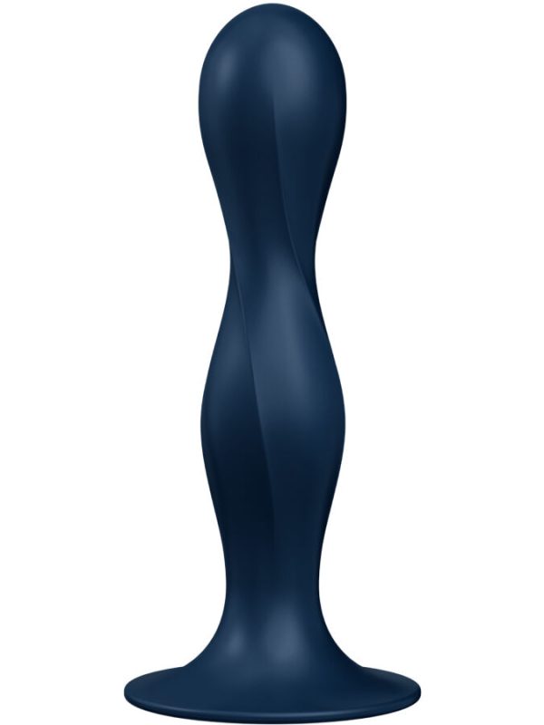 SATISFYER - DOUBLE BALL-R DILDO SILICONA GRANATE