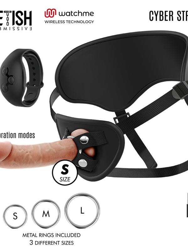 Fetish Submissive Cyber Strap - Rakmed puldiga dildo WatchMe S tehnoloogiaga