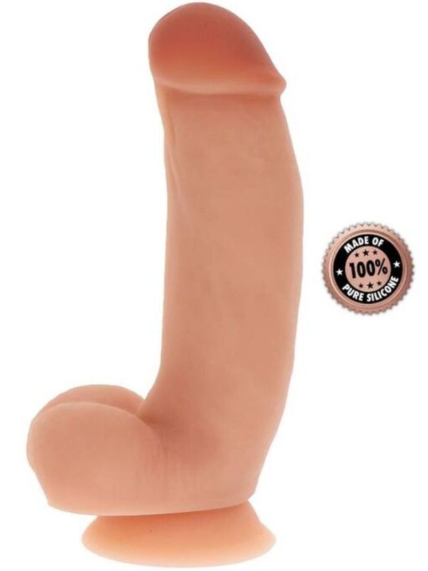 Get Real - Silikoondildo munanditega 18 cm flesh