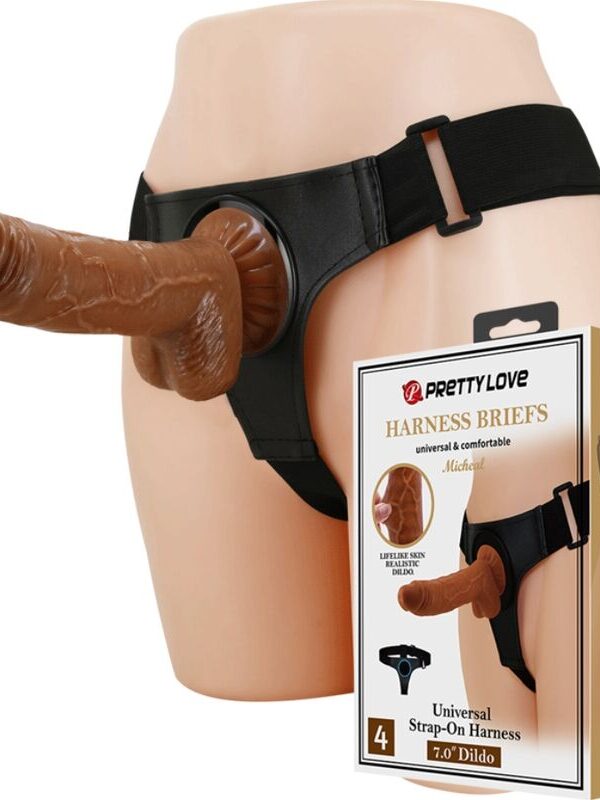 Pretty Love - Universaalsed rakmepüksid dildo Michaeliga 20 cm must