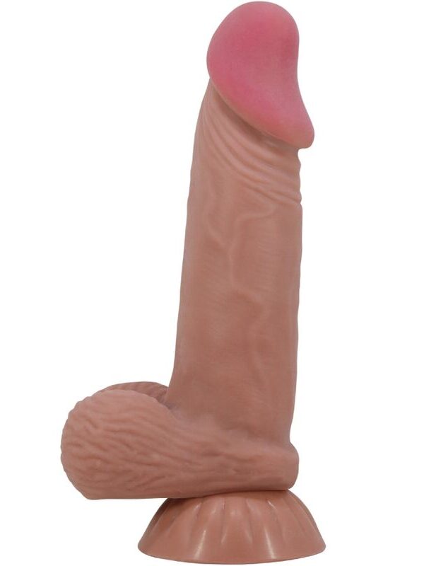 Pretty Love - Sliding Skin realistlik dildo liikuva pruuni naha ja iminapaga 19.4 cm