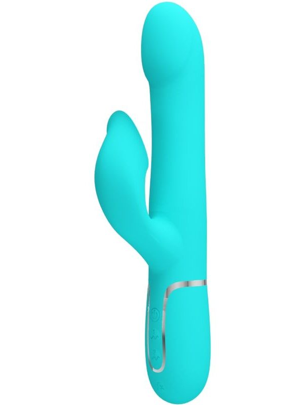 Pretty Love - Rabbit-massaažiseade pärlitega aqua green