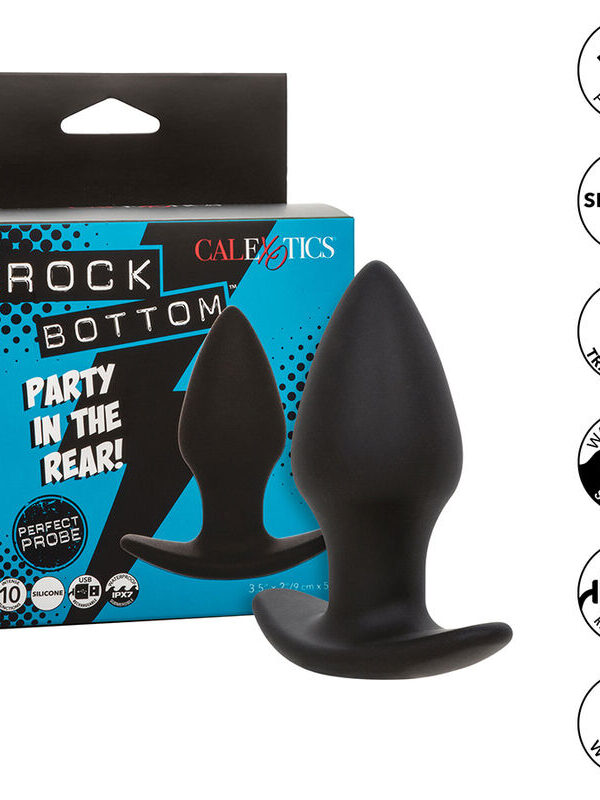 CalExotics - Rock Bottom Perfect anaalpistik 10 vibratsiooniga silikoon must