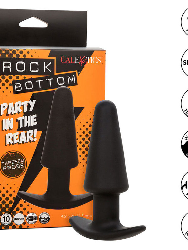 CalExotics - Rock Bottom Tapered anaalpistik 10 vibratsiooniga silikoon must