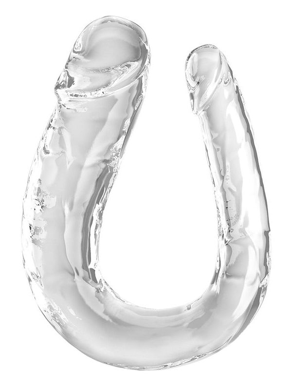 King Cock - Double Trouble topeltdildo 44 cm läbipaistev