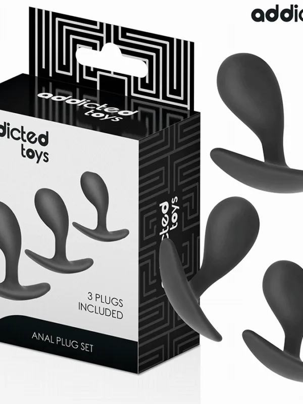 Addicted toys - 3-osaline silikoonist anaalpistikute komplekt mudel 3