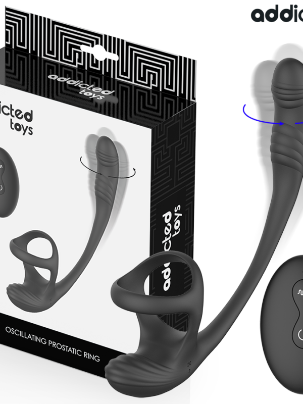 Addicted Toys - Anaalpistik vibratsiooni, 360º stimulatsiooni ja munandistimulaatoriga