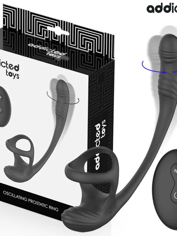 Addicted Toys - Anaalpistik vibratsiooni, 360º stimulatsiooni ja munandistimulaatoriga