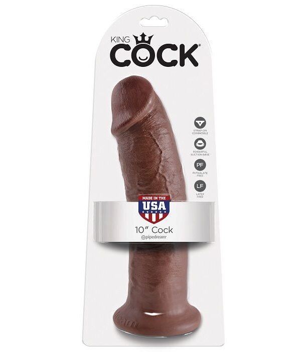 King Cock - 10 dildo pruun 25.4 cm