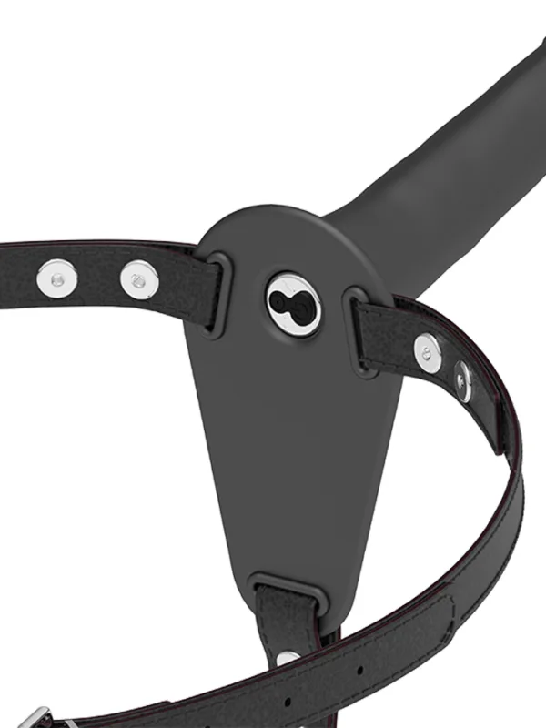 Fetish Submissive Harness - Must silikoonist massaažidildo 15 cm