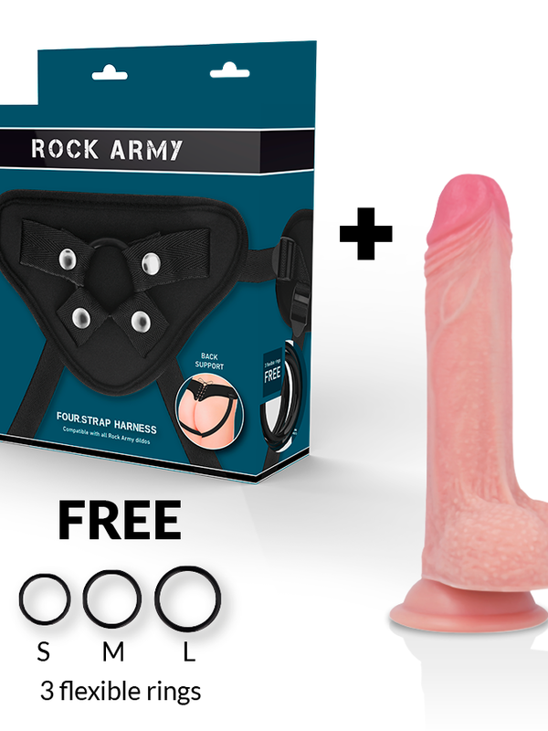 RockArmy - Rakmed + Liquid Silicone Premium Mustang realistlik dildo 18 cm Ø 4.14 cm