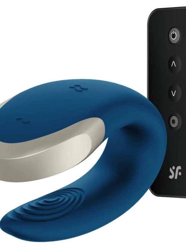 Satisfyer - Double Love luksuslik partnerimassaažiseade sinine