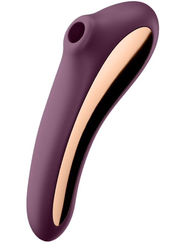 Satisfyer - Dual Kiss Air Pulse massaažiseade veinipunane