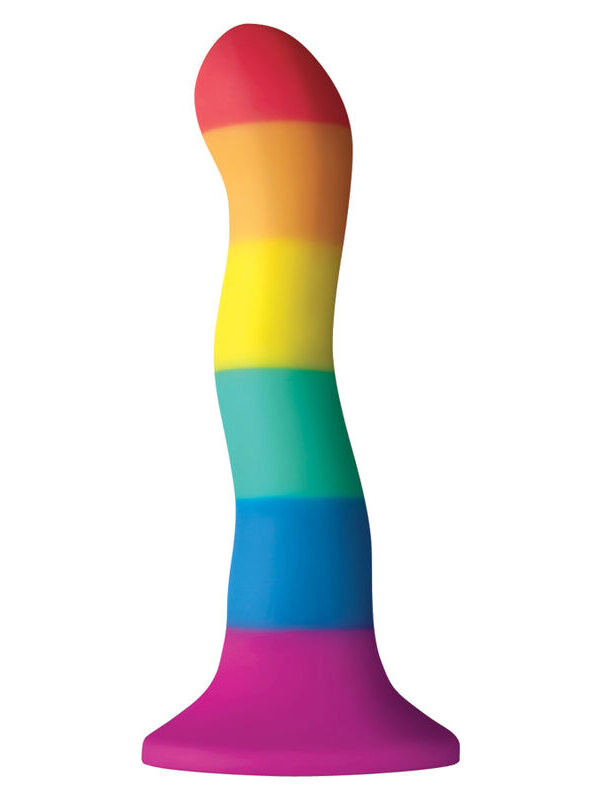 Pride - LGBT lipu lainekujuline dildo 17 cm