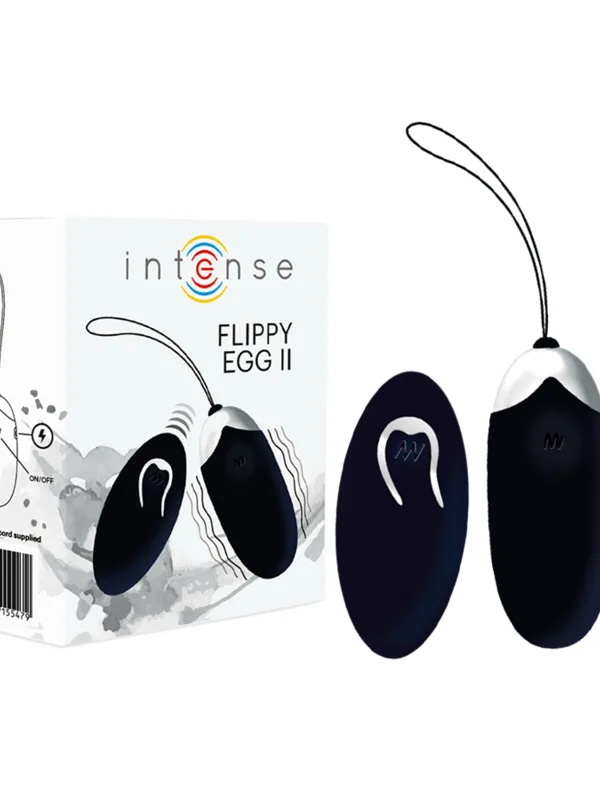 Intense - Flippy II vibreeriv muna puldiga must
