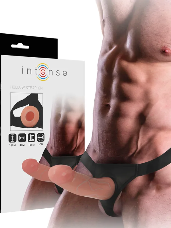 Intense - Õõnsad rakmed dildoga 16 x 3 cm
