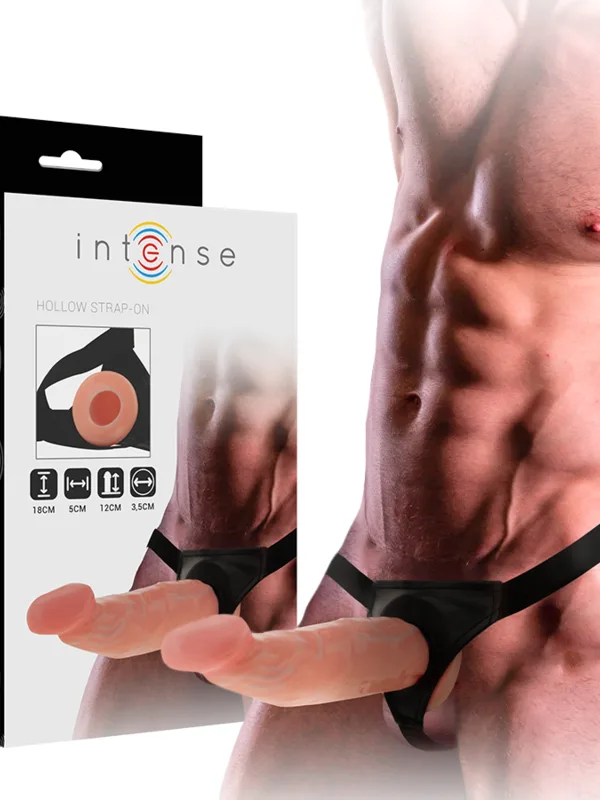 Intense - Õõnsad rakmed dildoga 18 x 3.5 cm