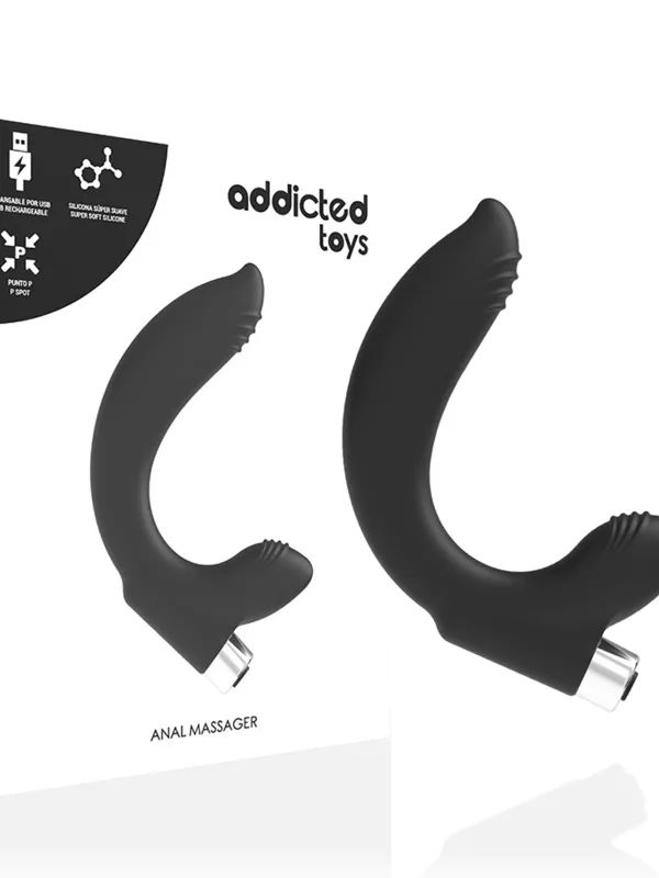 Addicted toys - Laetav eesnäärmemassaažiseade mudel 7 must