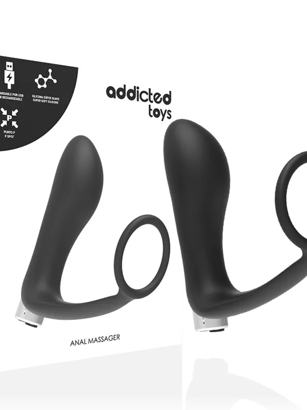 Addicted toys - Laetav eesnäärmemassaažiseade mudel 1 must