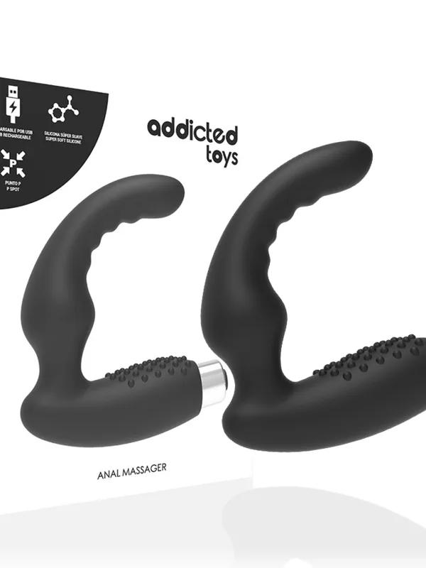 Addicted toys - Laetav eesnäärmemassaažiseade mudel 2 must