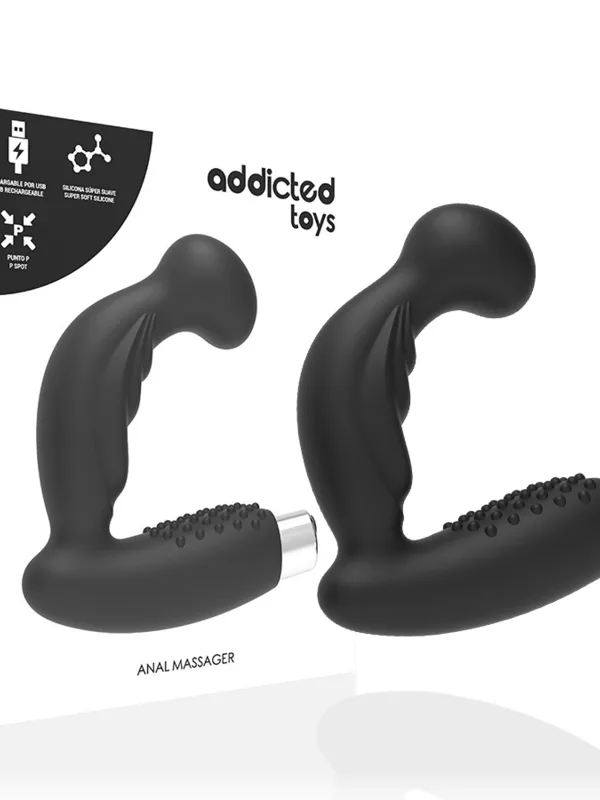 Addicted toys - Eesnäärmemassaažiseade laetav mudel 3 must
