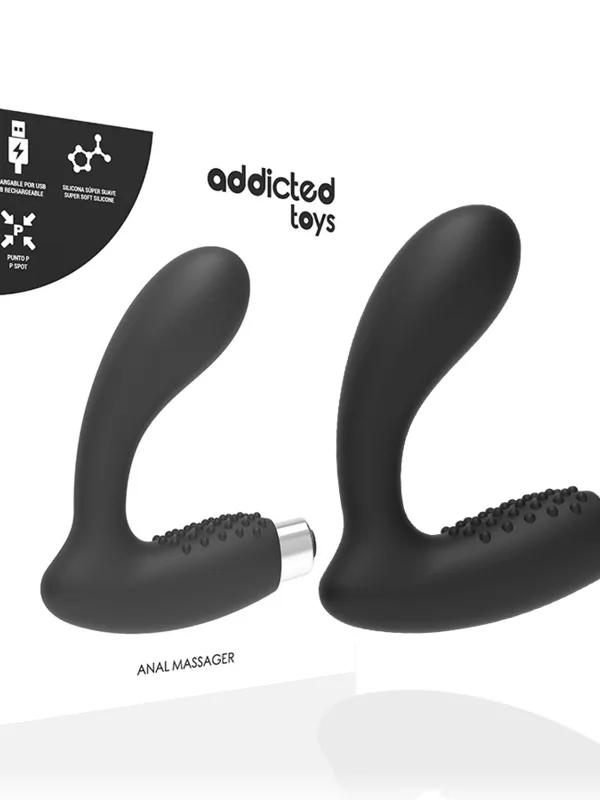 Addicted toys - Laetav eesnäärmemassaažiseade mudel 5 must
