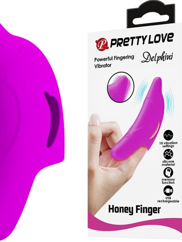 Pretty Love - Delphini võimas lilla sõrmestimulaator
