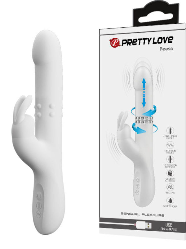 Pretty Love - Reese massaažiseade hõbedase pöörlemisfunktsiooniga