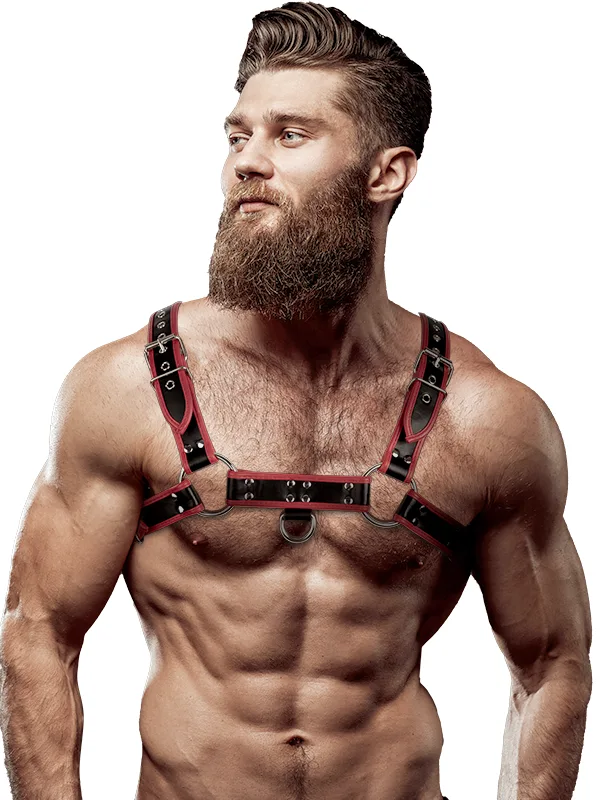 Fetish Submissive Attitude - Ökonahast rinnarakmed meestele must/punane