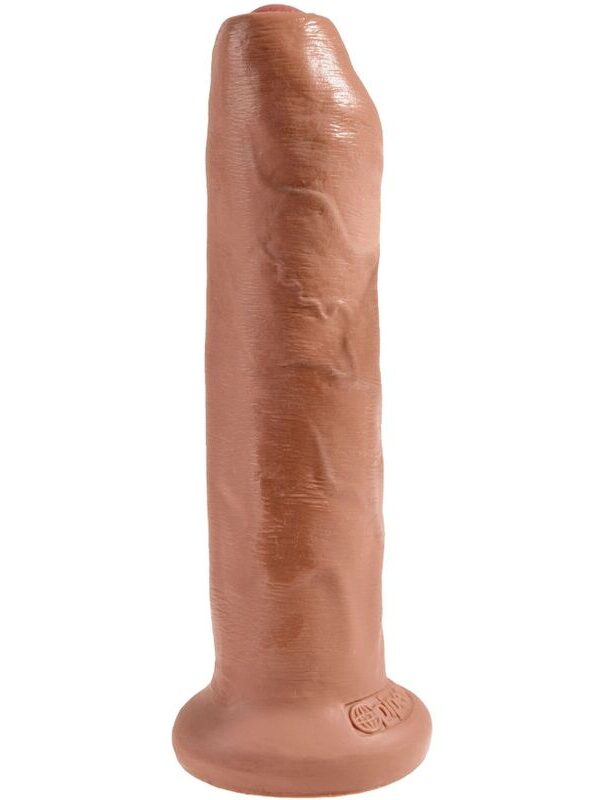 King Cock - Ümberlõikamata realistlik peenis 17.8 cm caramel