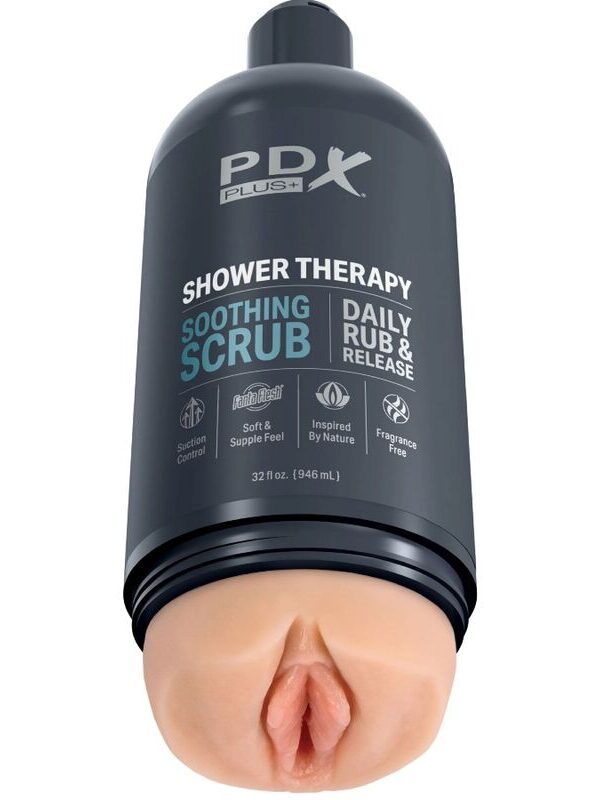 PDX Plus - Stroker masturbaator diskreetse Soothing Scrub šampoonipudeli kujundusega