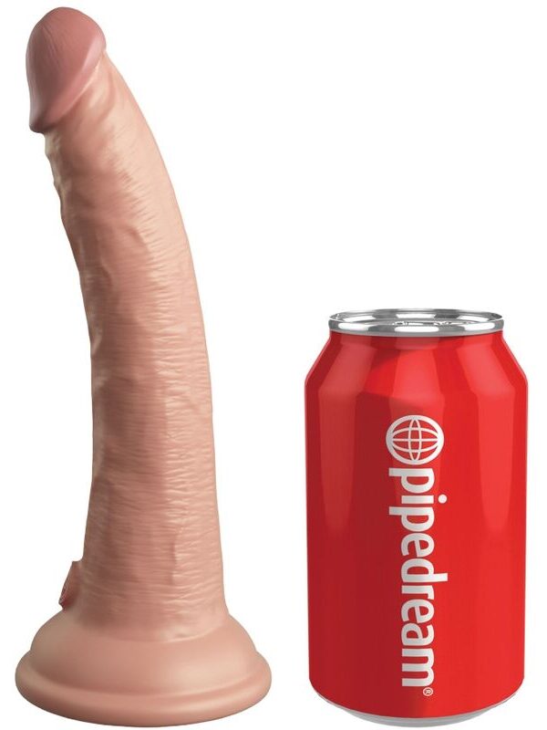 King Cock - Elite realistlik silikoonist massaažidildo puldiga 17.8 cm