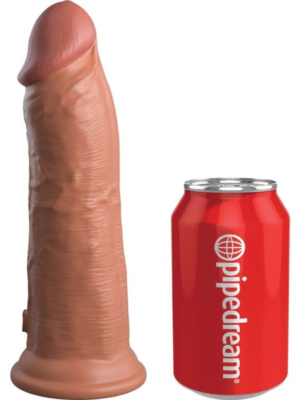 King Cock - Elite realistlik vibreeriv silikoonist dildo 20.3 cm caramel
