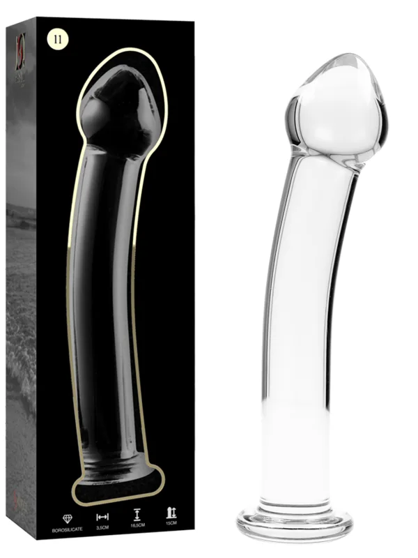 Nebula Series by Ibiza - Mudel 11 borosilikaatklaasist dildo läbipaistev 16 cm Ø 3 cm