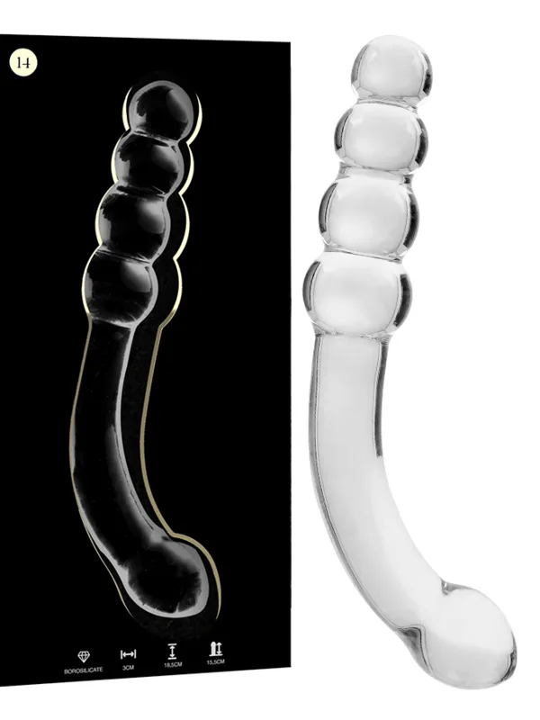 Nebula Series by Ibiza - Mudel 14 borosilikaatklaasist dildo läbipaistev 18.5 cm Ø 3 cm