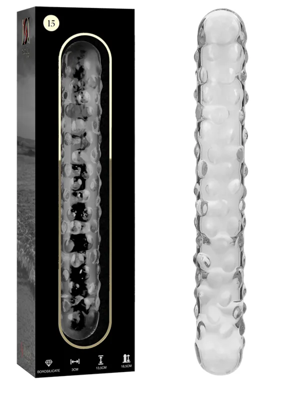 Nebula Series by Ibiza - Mudel 15 borosilikaatklaasist dildo läbipaistev 18.5 cm Ø 3 cm