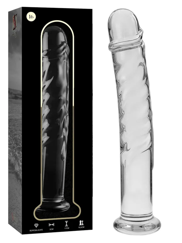 Nebula Series by Ibiza - Mudel 16 borosilikaatklaasist dildo läbipaistev 18.5 cm Ø 3 cm