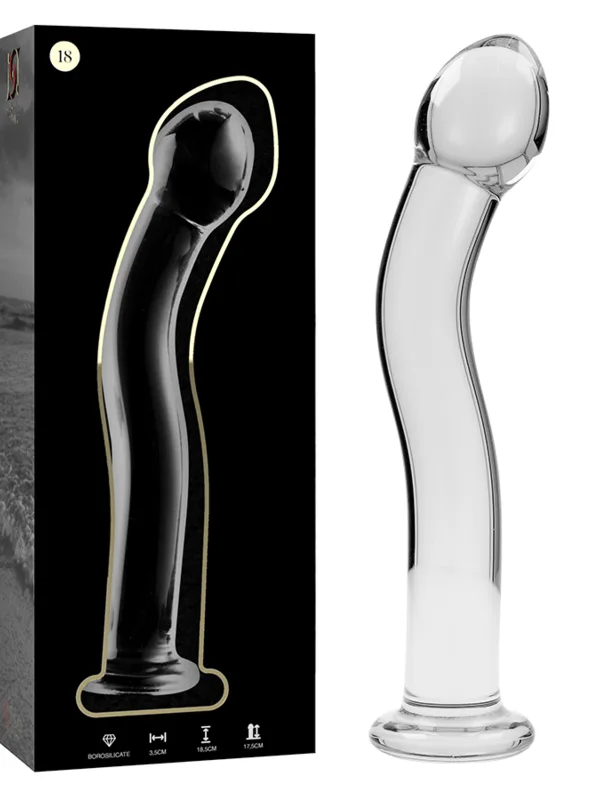 Nebula Series by Ibiza - Mudel 18 borosilikaatklaasist dildo läbipaistev 18.5 cm Ø 3.5 cm