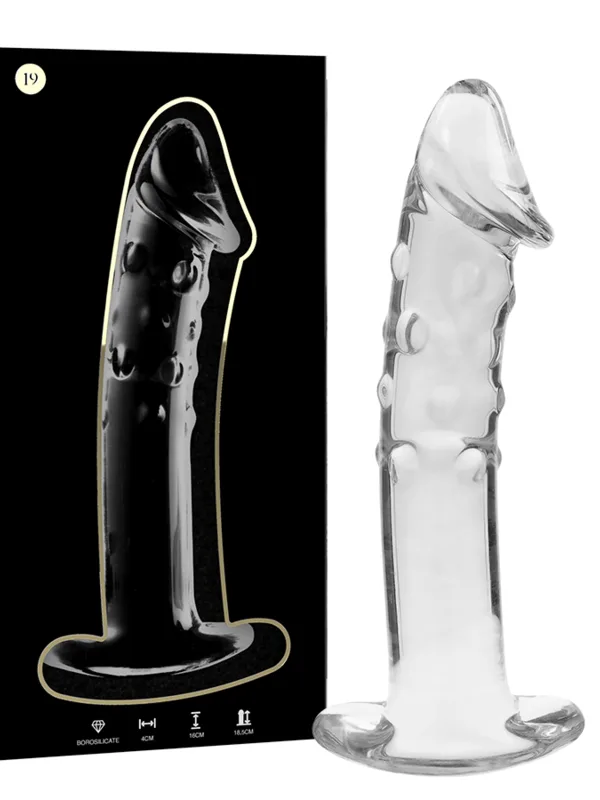 Nebula Series by Ibiza - Mudel 19 borosilikaatklaasist dildo läbipaistev 18.5 cm Ø 4 cm
