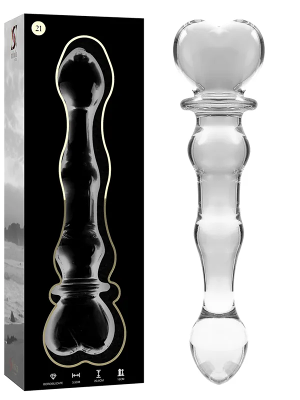Nebula Series by Ibiza - Mudel 21 borosilikaatklaasist dildo läbipaistev 20.5 cm Ø 3.5 cm