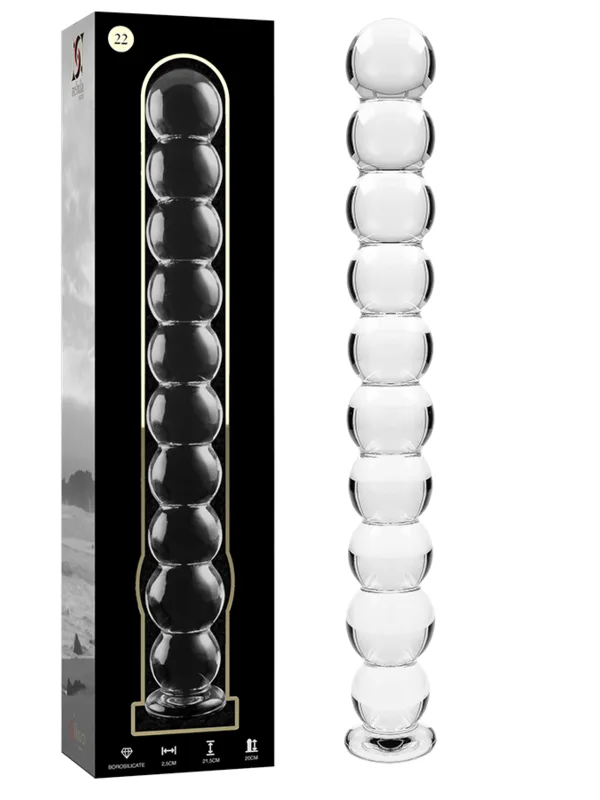 Nebula Series by Ibiza - Mudel 22 borosilikaatklaasist dildo läbipaistev 21.5 cm Ø 2.5 cm