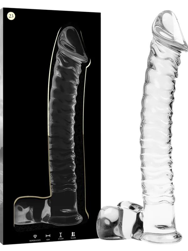 Nebula Series by Ibiza - Mudel 23 borosilikaatklaasist dildo läbipaistev 21.5 cm Ø 4 cm
