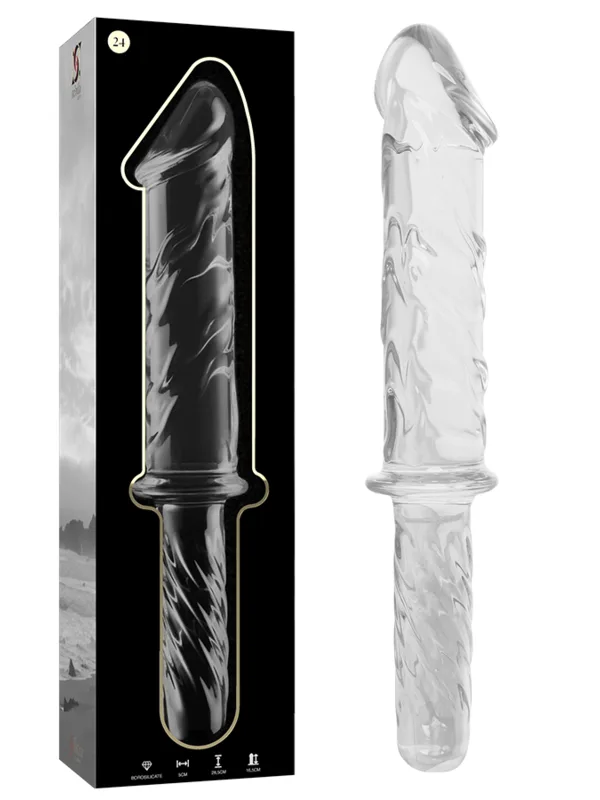 Nebula Series by Ibiza - Mudel 24 borosilikaatklaasist dildo läbipaistev 28.5 cm Ø 5 cm