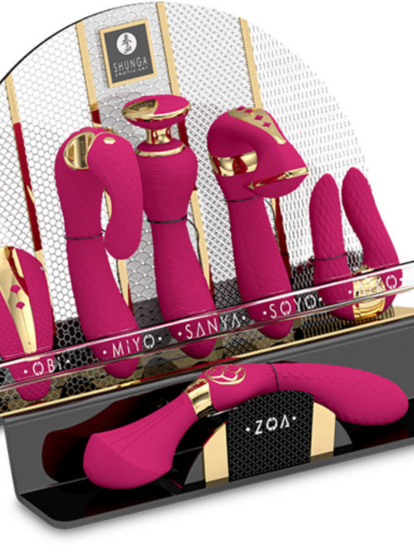 Shunga - Display 6 fuksia intiimmassaažiseadmega