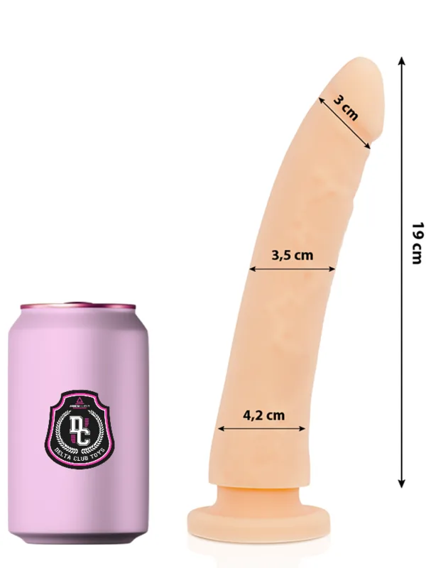 Delta Club - Naturaalne meditsiinilisest silikoonist dildo 20 cm Ø 4 cm