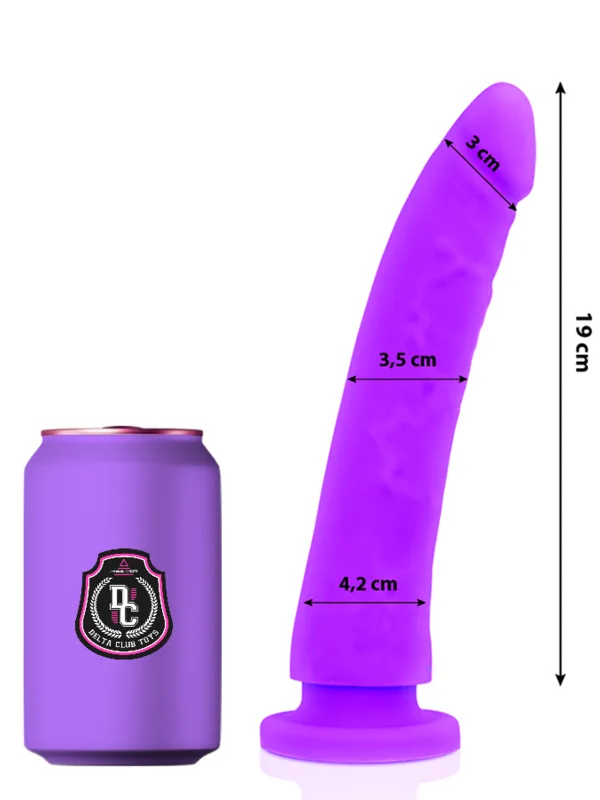 Delta Club - Lilla meditsiinilisest silikoonist dildo 20 cm Ø 4 cm