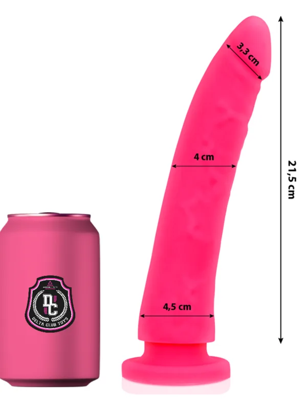 Delta Club - Roosa meditsiinilisest silikoonist dildo 23 cm Ø 4.5 cm