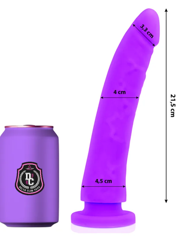 Delta Club - Lilla meditsiinilisest silikoonist dildo 23 cm Ø 4.5 cm